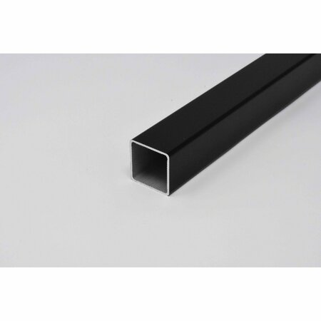 EZTUBE Standard Square Extrusion  Black, 94in L x 1in W x 1in H, QR Both Ends 100-100-94 BK QR